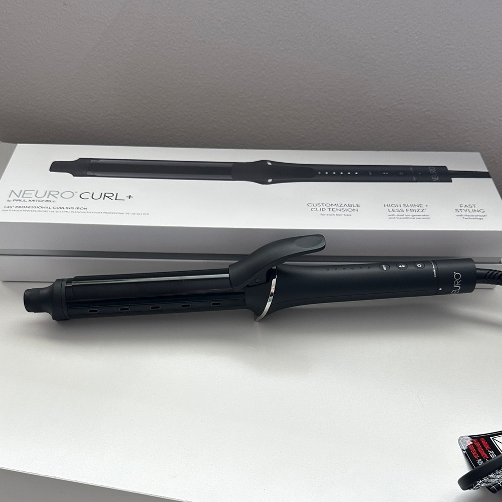 Paul Mitchell Neuro Curl+ Black Curling Iron 1.25”